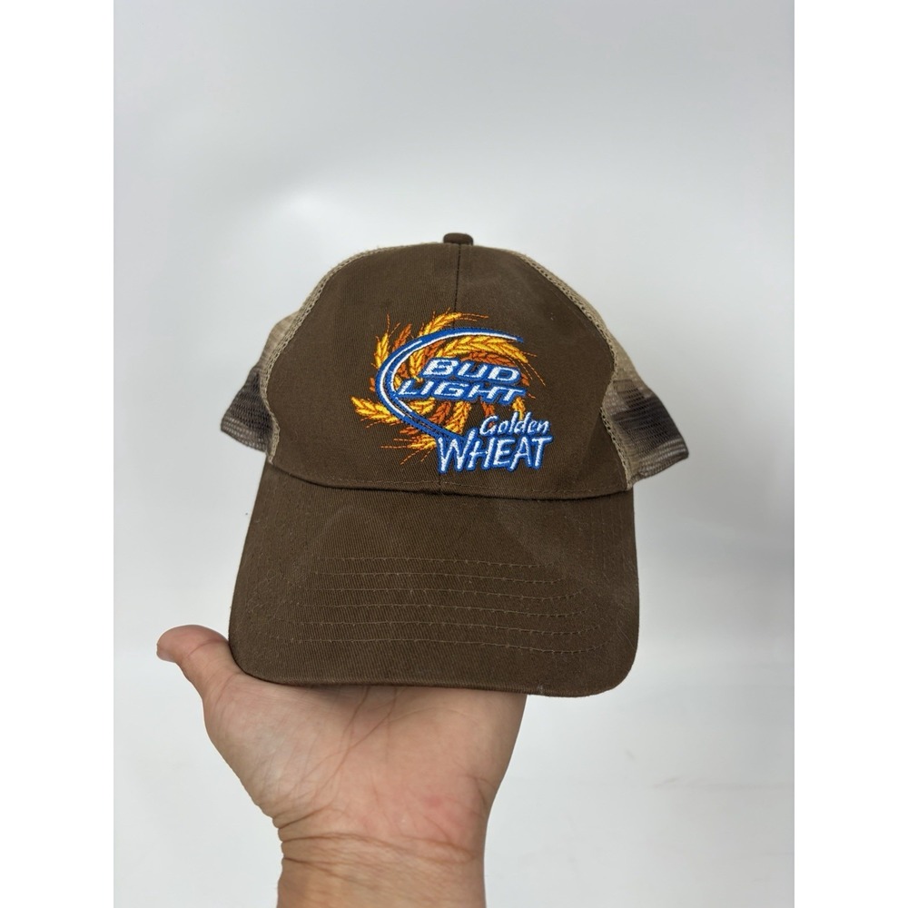 Bud Light Golden Wheat K Products Snapback Mesh Trucker Baseball Cap Hat